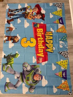 NEW Sturdy Toy Story 3rd Birthday Banner  (5 x 3.3 ft)
